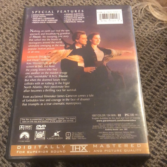 Titanic Widescreen DVD - Picture 2 of 2